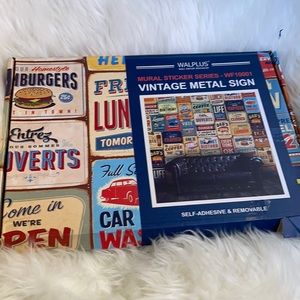 Vintage Mural Removable Wallpaper series signs